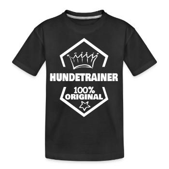 Cadeau pour dresseur de chiens - T-shirt bio Premium Enfant - noir - Devant
