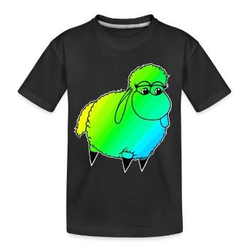 Wolly Sheeeepling Retro wave - Kids' Premium Organic T-Shirt - black - Front