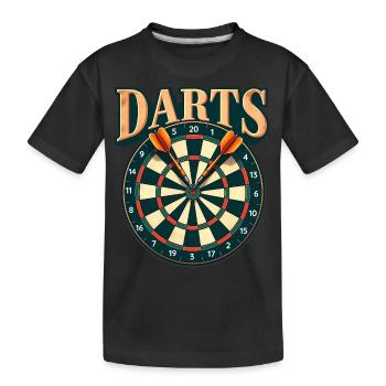 Darts Sport Dartboard Dartscheibe - Kinder Premium Bio T-Shirt - Schwarz - Vorne