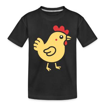 Chicken - Kids' Premium Organic T-Shirt - black - Front