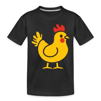Chicken - Kids' Premium Organic T-Shirt - black - Front