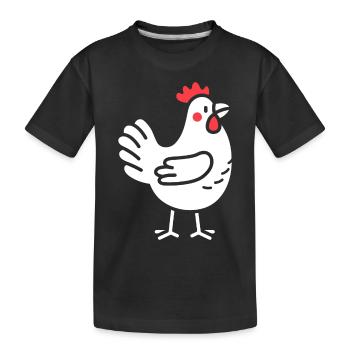 Chicken - Kids' Premium Organic T-Shirt - black - Front