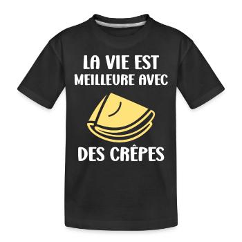 crêpe - T-shirt bio Premium Enfant - noir - Devant