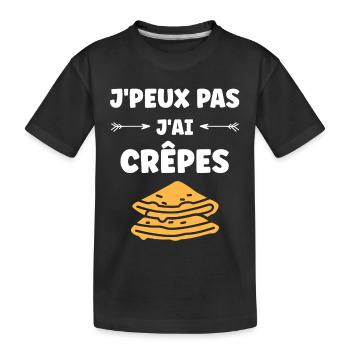 crêpe - T-shirt bio Premium Enfant - noir - Devant