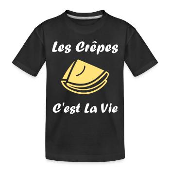 crêpe - T-shirt bio Premium Enfant - noir - Devant