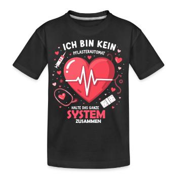 Ich Halte Das System Zusammen Pfleger - Kinder Premium Bio T-Shirt - Schwarz - Vorne