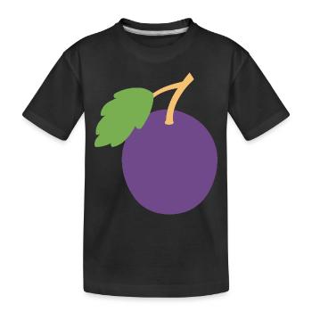 Pflaume - Kinder Premium Bio T-Shirt - Schwarz - Vorne