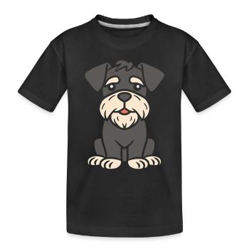 Schnauzer - Kids' Premium Organic T-Shirt - black - Front