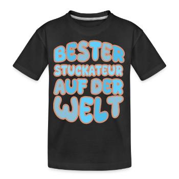 Berufung Stuckateur - Kinder Premium Bio T-Shirt - Schwarz - Vorne