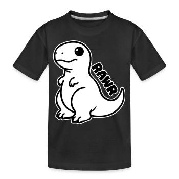 Dinosaure mignon - T-rex Rawr Design - T-shirt bio Premium Enfant - noir - Devant