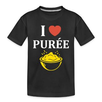 Purée - T-shirt bio Premium Enfant - noir - Devant