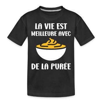 Purée - T-shirt bio Premium Enfant - noir - Devant