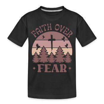 La foi plutôt que la peur - T-shirt bio Premium Enfant - noir - Devant