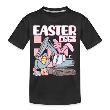 Oeufs de Pâques - T-shirt bio Premium Enfant - noir - Devant