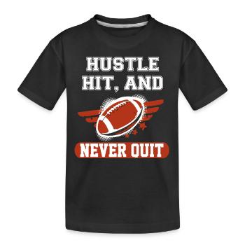 American Football - Kids' Premium Organic T-Shirt - black - Front