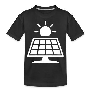 Solar Panels Photovoltaic System - Kids' Premium Organic T-Shirt - black - Front