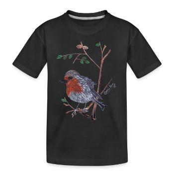 Un Robin charismatique - T-shirt bio Premium Enfant - noir - Devant
