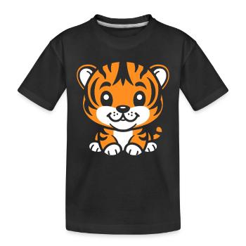 Tigre - T-shirt bio Premium Enfant - noir - Devant