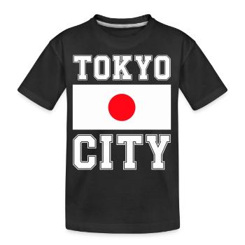 Tokyo City, Japan - Kids' Premium Organic T-Shirt - black - Front