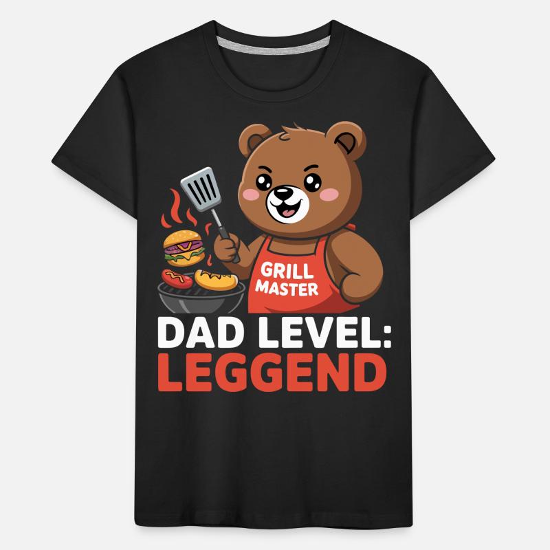 Dad Level: Leggends Grill Master Bear Kids' Premium Organic T-Shirt