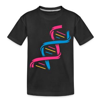 La structure d'une molécule d'ADN - T-shirt bio Premium Enfant - noir - Devant