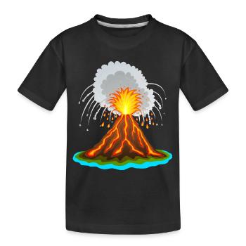 Vulcano, vulcano, vulcano, lava, volcans volcans - T-shirt bio Premium Enfant - noir - Devant