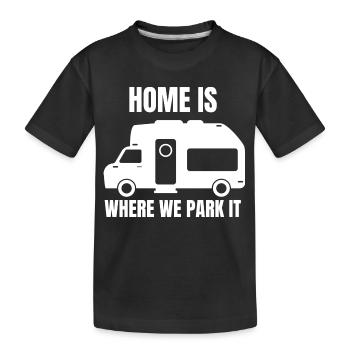 Caravan Saying Gift Camping Motorhome Funny - Kids' Premium Organic T-Shirt - black - Front