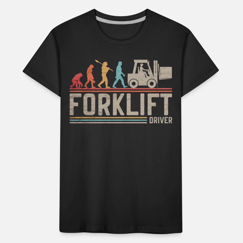 Forklift Driver Evolution Funny ForkLift Operator Kids' Premium Organic T-Shirt