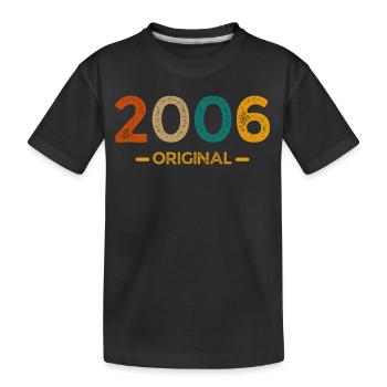 2006 Original - Kinder Premium Bio T-Shirt - Schwarz - Vorne