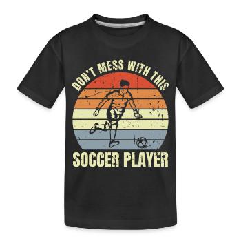 Lustiger Fußball Witz - Kinder Premium Bio T-Shirt - Schwarz - Vorne