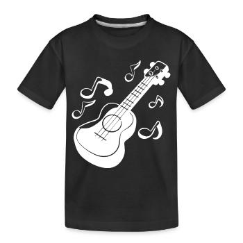 Ukulele Graphics - Kids' Premium Organic T-Shirt - black - Front