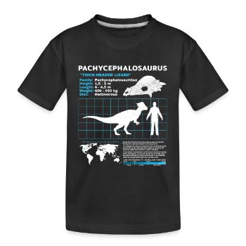 Fiche d’information sur les Pachycéphalosaures - T-shirt bio Premium Enfant - noir - Devant