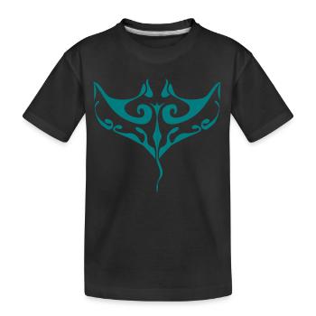 manta ray tatoo - T-shirt bio Premium Enfant - noir - Devant