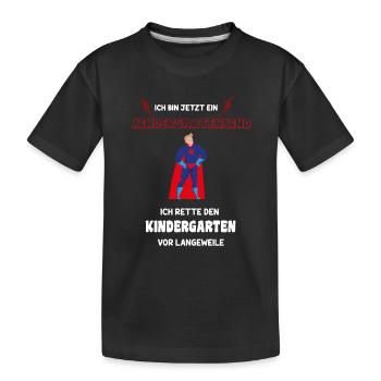 Ich rette den Kindergarten vor Langeweile Kind - Kinder Premium Bio T-Shirt - Schwarz - Vorne