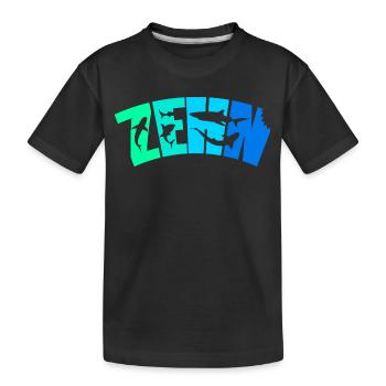 10. Geburtstag Hai Junge 10 Jahre alt Haie - Kinder Premium Bio T-Shirt - Schwarz - Vorne