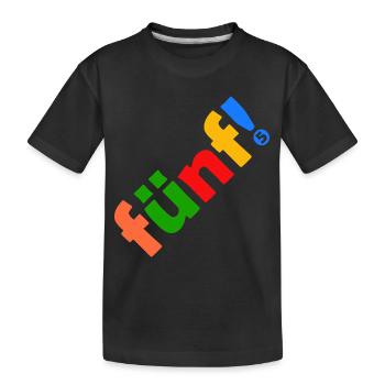 FÜNF 5 JAHRE 5. GEBURTSTAG - Kinder Premium Bio T-Shirt - Schwarz - Vorne