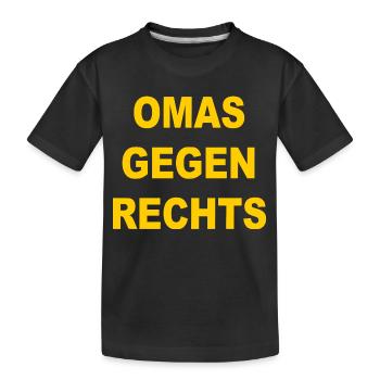omas gegen rechts - Kinder Premium Bio T-Shirt - Schwarz - Vorne