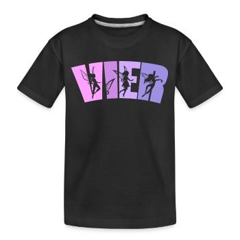 Feen Geburtstag 4 Jahre Mädchen Kleine Fee - Kinder Premium Bio T-Shirt - Schwarz - Vorne