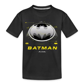 The Flash Logo Batman Classique En Gris - T-shirt bio Premium Enfant - noir - Devant