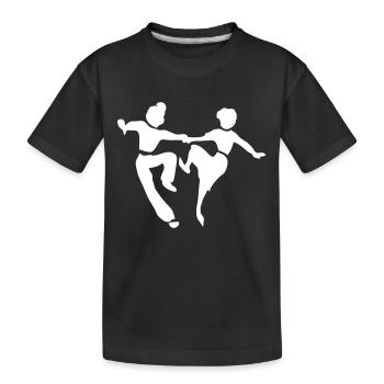 Retro Tanz von patjila - Kinder Premium Bio T-Shirt - Schwarz - Vorne