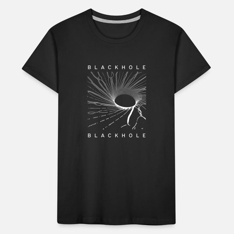 Black hole withe - Schwarzes Loch weiß Kinder Premium Bio T-Shirt