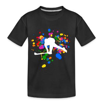 Chemise colorée de conception de hockey sur gazon - T-shirt bio Premium Enfant - noir - Devant