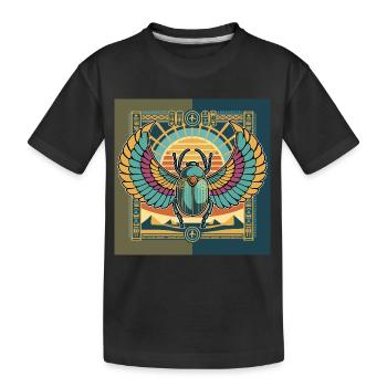 KHEPRI God of the Rising Sun - Kids' Premium Organic T-Shirt - black - Front