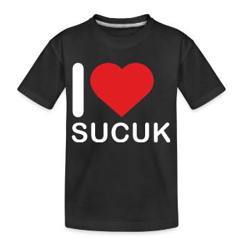 j'aime sucuk - T-shirt bio Premium Enfant - noir - Devant