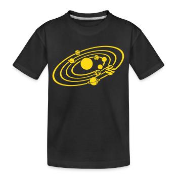 Planète - T-shirt bio Premium Enfant - noir - Devant