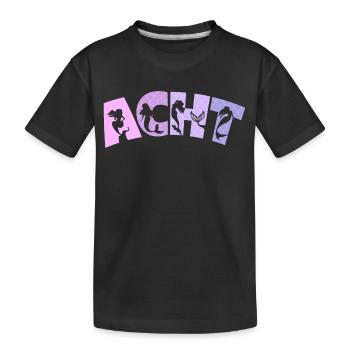 8. Geburtstag Mädchen 8 Jahre alt Meerjungfrau - Kinder Premium Bio T-Shirt - Schwarz - Vorne