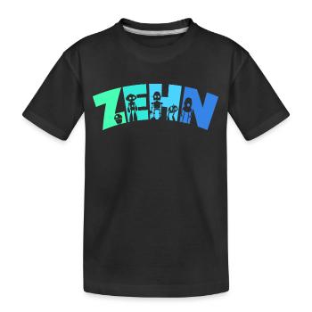 Kinder Geburtstag 10 Jahre alt Robotik Roboter - Kinder Premium Bio T-Shirt - Schwarz - Vorne