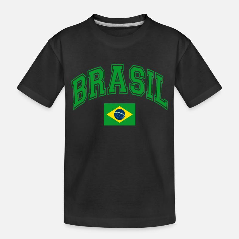 Drapeau du Brésil - T-shirt bio Premium Enfant - noir