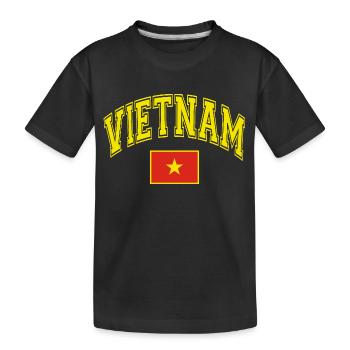 Drapeau du Vietnam - T-shirt bio Premium Enfant - noir - Devant