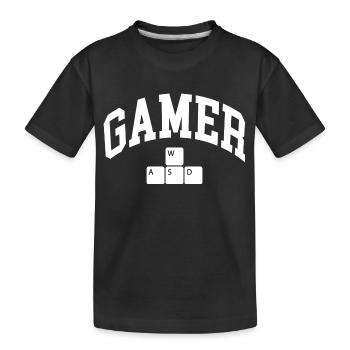 Joueur - T-shirt bio Premium Enfant - noir - Devant